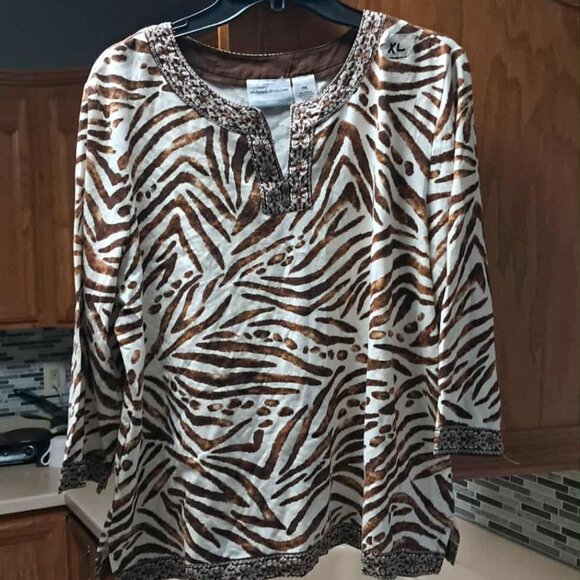 ALFRED DUNNER WOMENS TOP SIZE  PXL - Picture 1 of 7